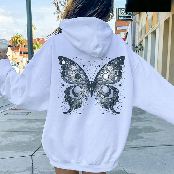 Butterfly Print Hoodie Butterfly Fashion Butterfly Printed